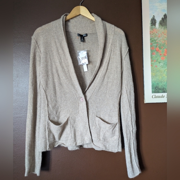 NWT Aqua Pure Cashmere Cardigan - Picture 1 of 12